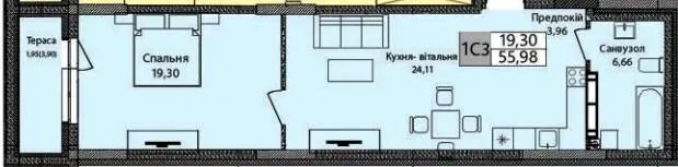 ЖК Olympic Park — 56 м²