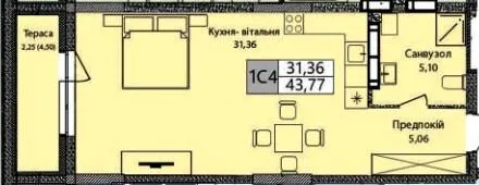 ЖК Olympic Park — 43.8 м²