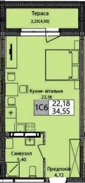 ЖК Olympic Park — 34.6 м²
