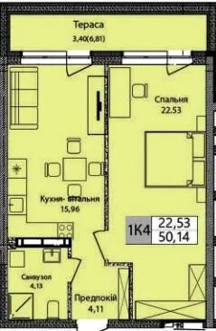 ЖК Olympic Park — 50.1 м²