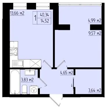 ЖК Етно 3 — 40.3 м²