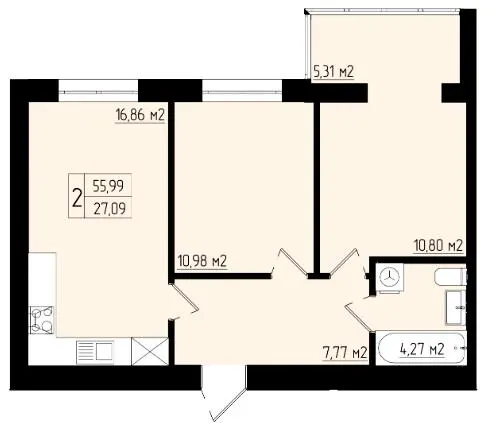 ЖК Етно 3 — 56 м²