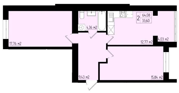 ЖК Етно 3 — 64.1 м²