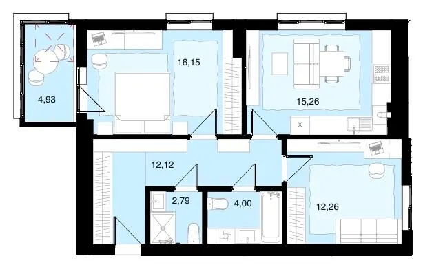ЖК Супернова — 67.5 м²