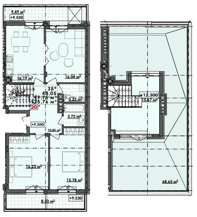 ЖК ЛЕГІТ — 125.8 м²