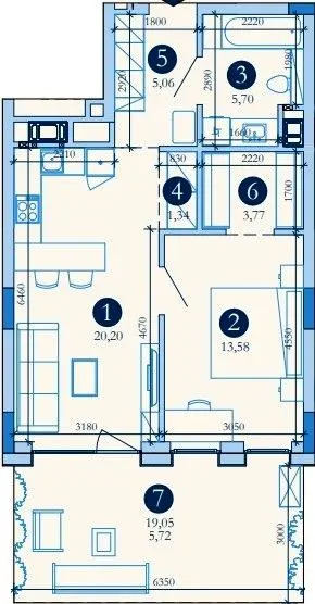 Hyde Park — 55.4 м²