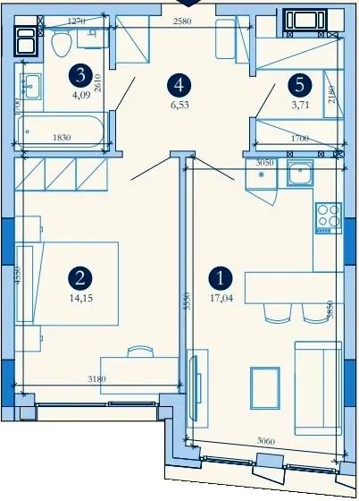 Hyde Park — 45.5 м²