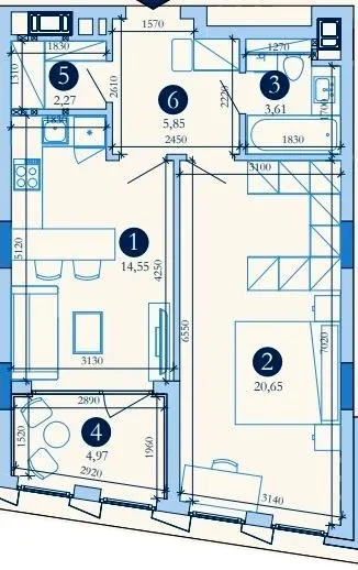 Hyde Park — 51.9 м²