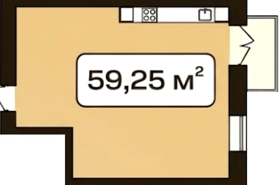 ЖК Status Residence — 59.3 м²