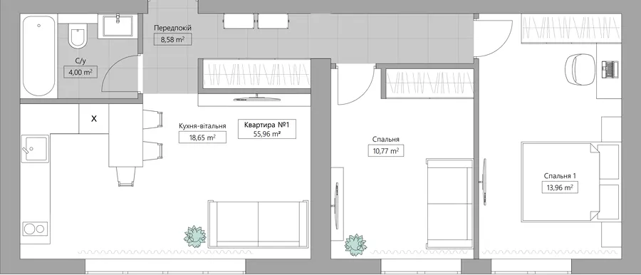ЖК PROMisto2 — 56 м²
