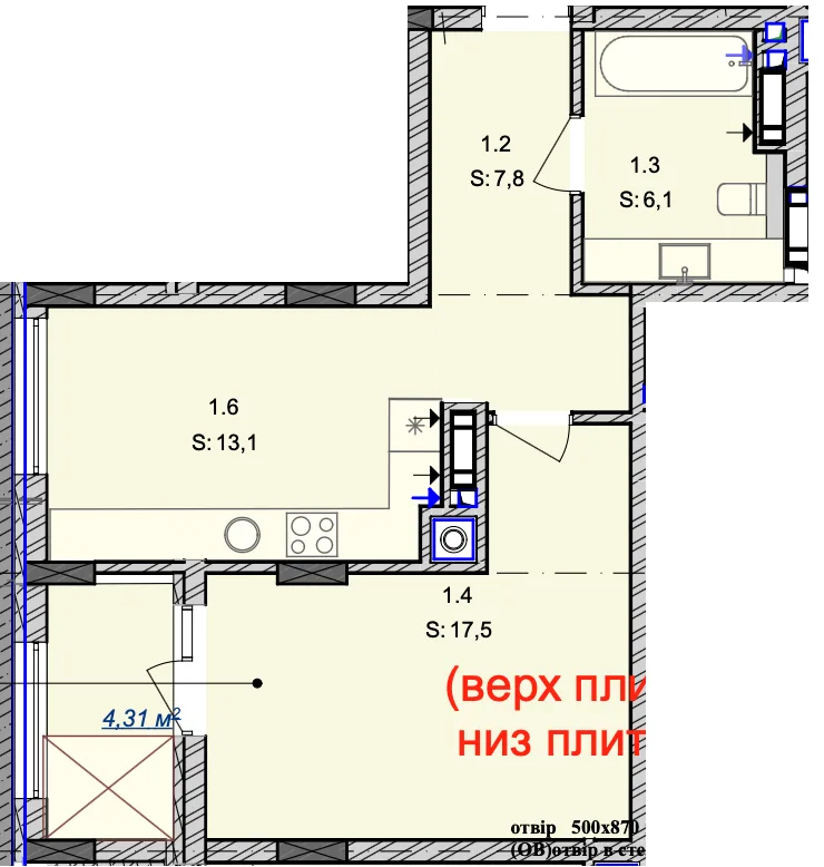1-комнатная квартира, 49 м², вул. Капушанська, 184, Сторожница — фото 1