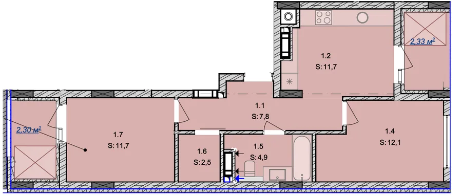 2-кімнатна квартира, 55 м², вул. Капушанська, 184, Сторожниця — фото 1