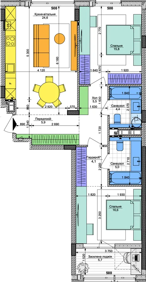 ЖК Respublika — 83.5 м²