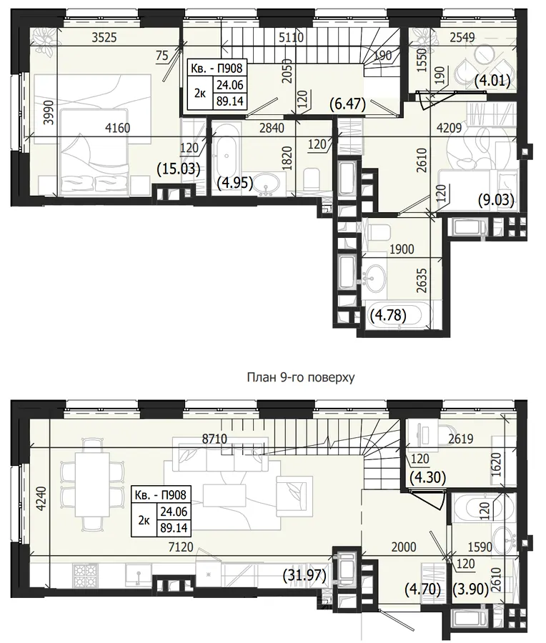 ЖК Парус WEST — 89.1 м²