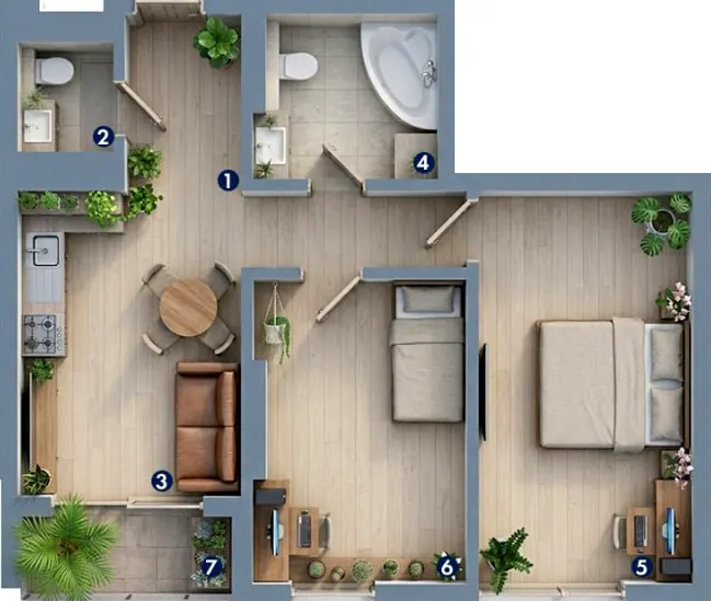 ЖК Новатор — 58 м²