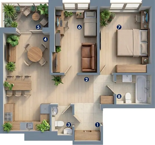 ЖК Новатор — 64 м²