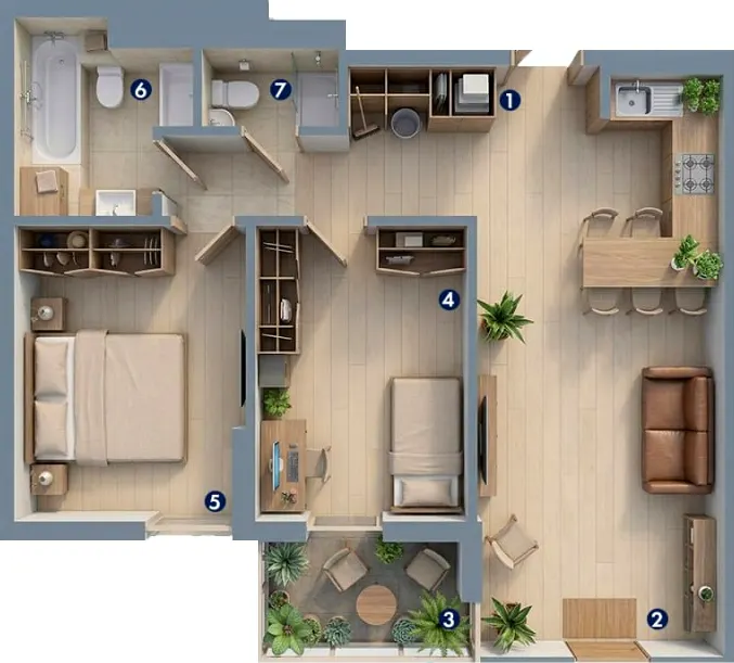 ЖК Новатор — 64 м²