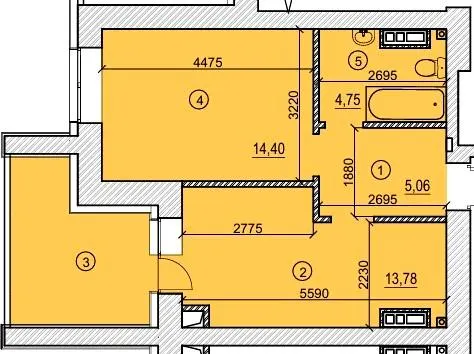 ЖК Сади Вишневі — 38 м²