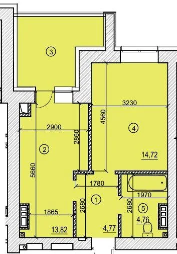 1-кімнатна квартира, 38 м², вул. Машиностроітельна, Вишневе — фото 1