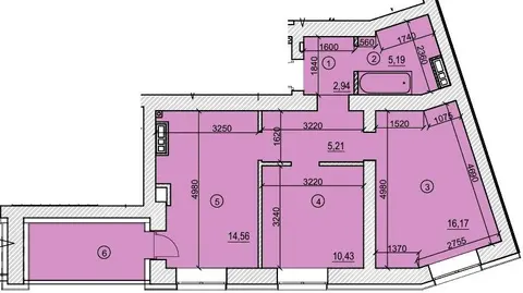2-комнатная квартира, 49 м², вул. Машиностроітельна, Вишнёвое