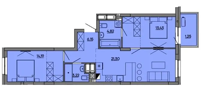 MHouse — 64.4 м²