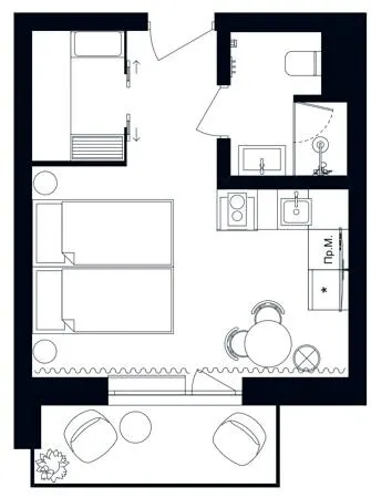 Апарт-готель THE ROOF — 27.6 м²