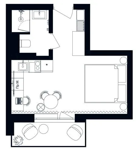 Апарт-готель THE ROOF — 28.7 м²