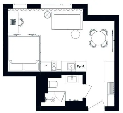Апарт-готель THE ROOF — 29.7 м²