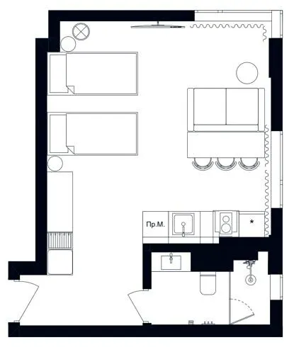 Апарт-готель THE ROOF — 37.4 м²