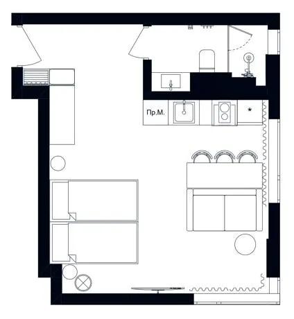 Апарт-готель THE ROOF — 34.2 м²