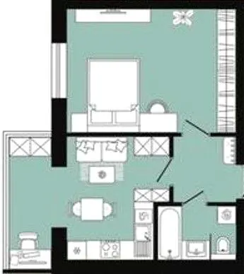 ЖК П'ята Перлина — 44.5 м²