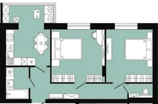 ЖК П'ята Перлина — 60.1 м²