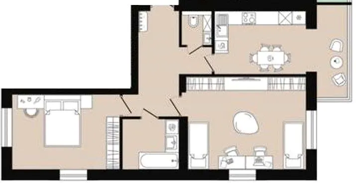 ЖК П'ята Перлина — 71.7 м²