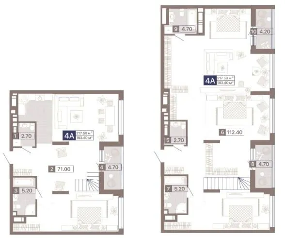 ЖК Лук'янівський каскад — 217.5 м²