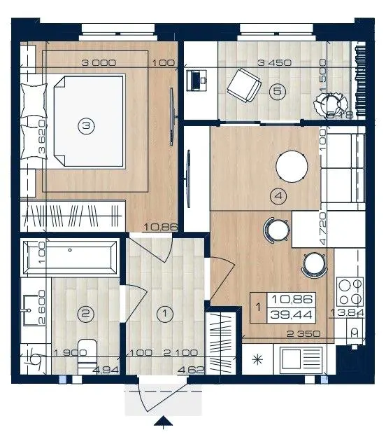 ЖК OXFORD — 39.4 м²