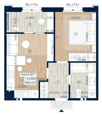 ЖК OXFORD — 39.4 м²