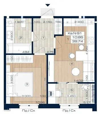 ЖК OXFORD — 39.7 м²