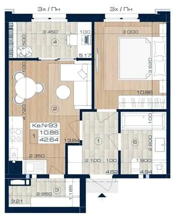 ЖК OXFORD — 42.6 м²