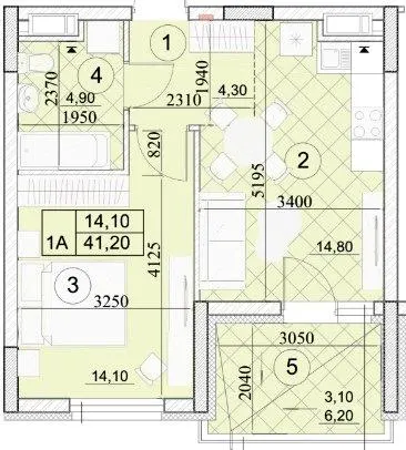 ЖК Kaskad Residence — 41.2 м²