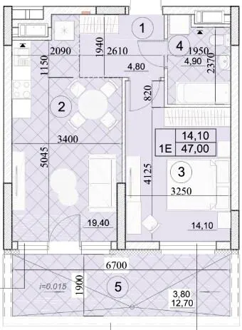 ЖК Kaskad Residence — 47 м²