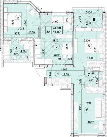 ЖК Kaskad Residence — 84 м²