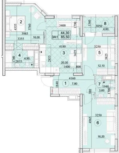 ЖК Kaskad Residence — 85.5 м²