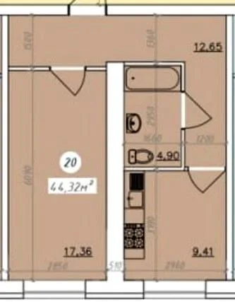 1-комнатная квартира, 44 м², вул. Садова, 120, Кропивницкий — фото 1