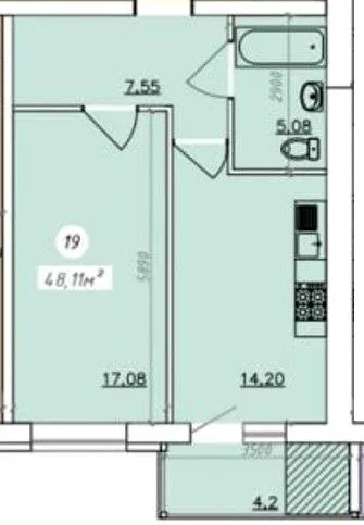 1-комнатная квартира, 48 м², вул. Садова, 120, Кропивницкий — фото 1