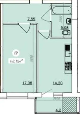 вул. Садова, 120 — 48.1 м²
