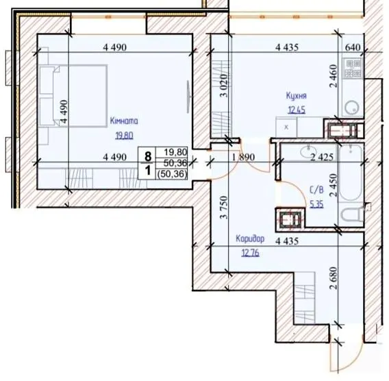 ЖК Обухів Сіті — 50.4 м²
