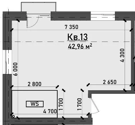 ЖК Обухівський квартал — 43 м²