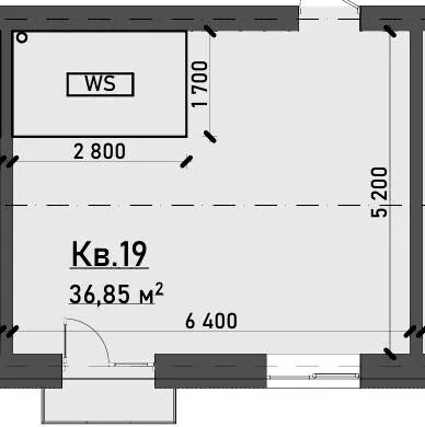 ЖК Обухівський квартал — 36.9 м²
