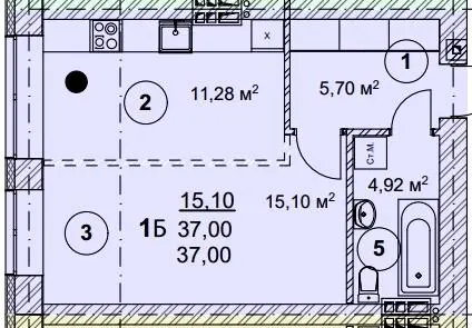 ЖК Вишгород Сіті Парк — 37 м²