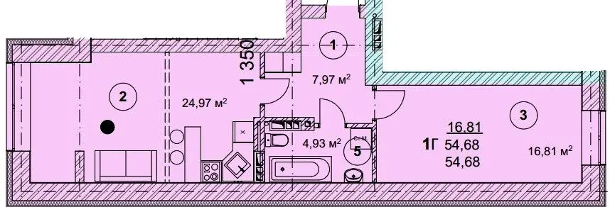 ЖК Вишгород Сіті Парк — 54.7 м²